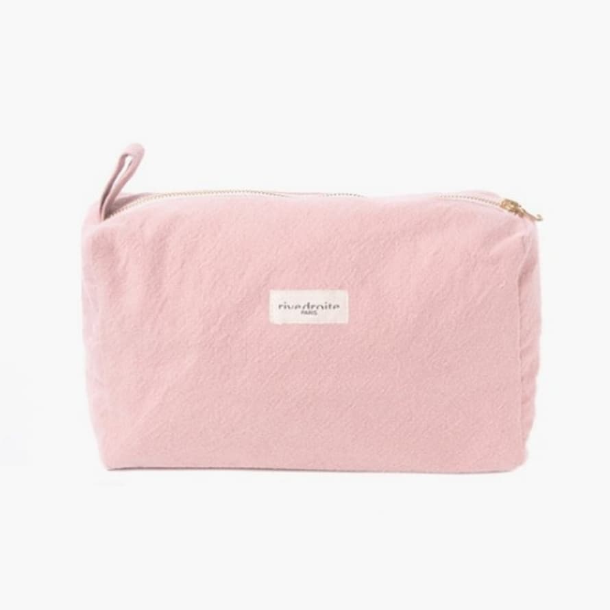 Rive Droite Paris Soft Pink Recycled Cotton Cosmetics Case