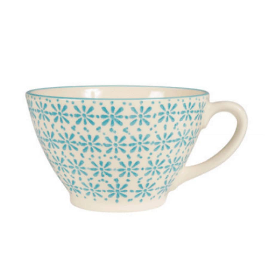 Cote Table jumbo Turquoise Pattern ceramic mug