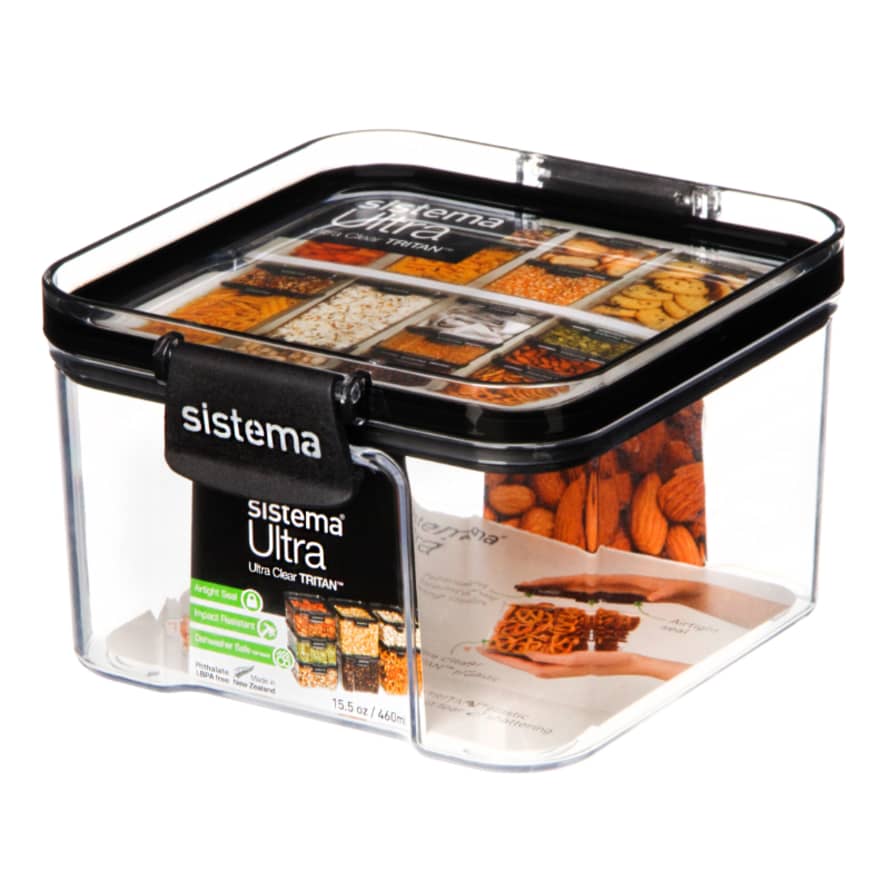 Sistema 460ml Clear Tritan Ultra Clip Top Container