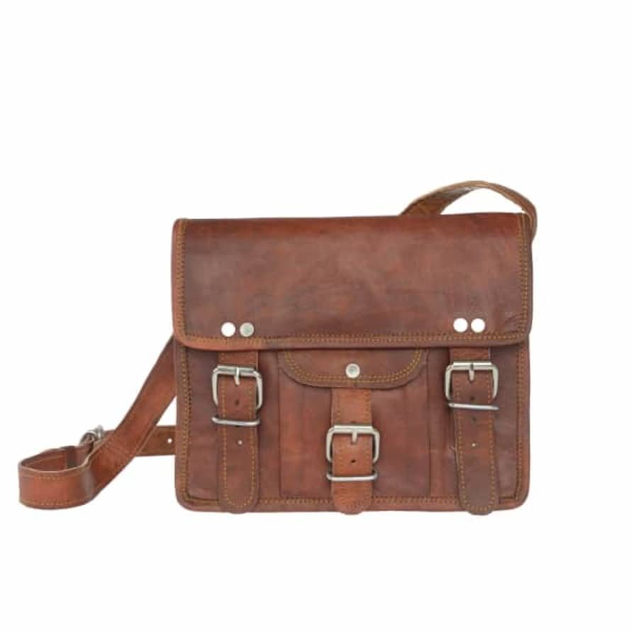 Vida Vida Mini Leather Satchel With Front Pocket