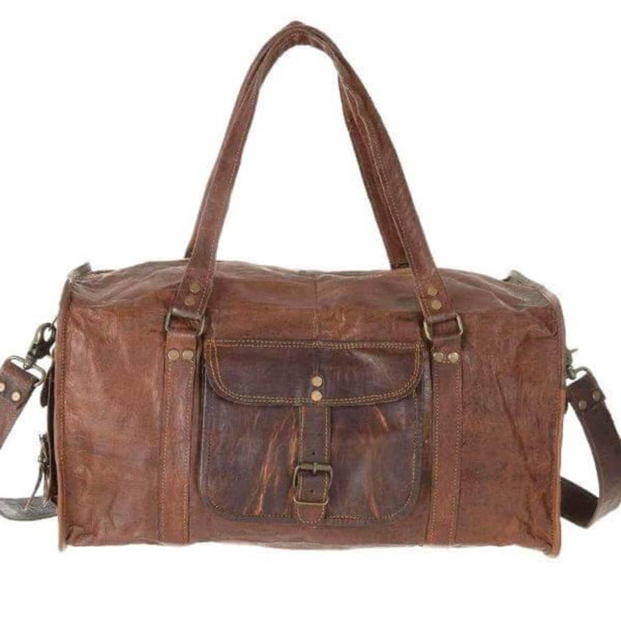 Vida Vida 18 Inch Leather Duffel Bag 