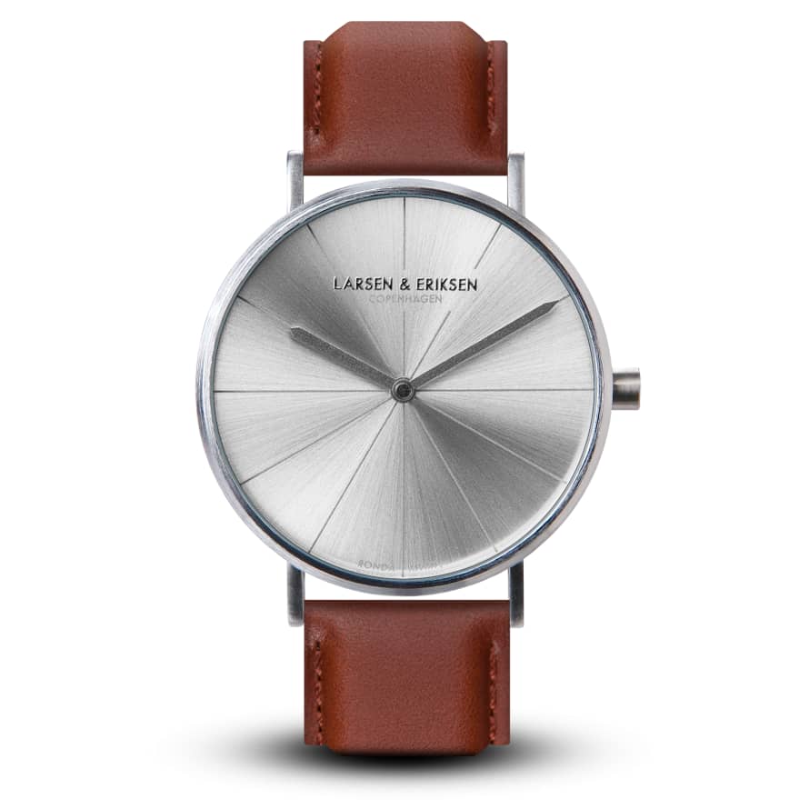 Larsen & Eriksen Silver Brown 41mm Absalon Watch