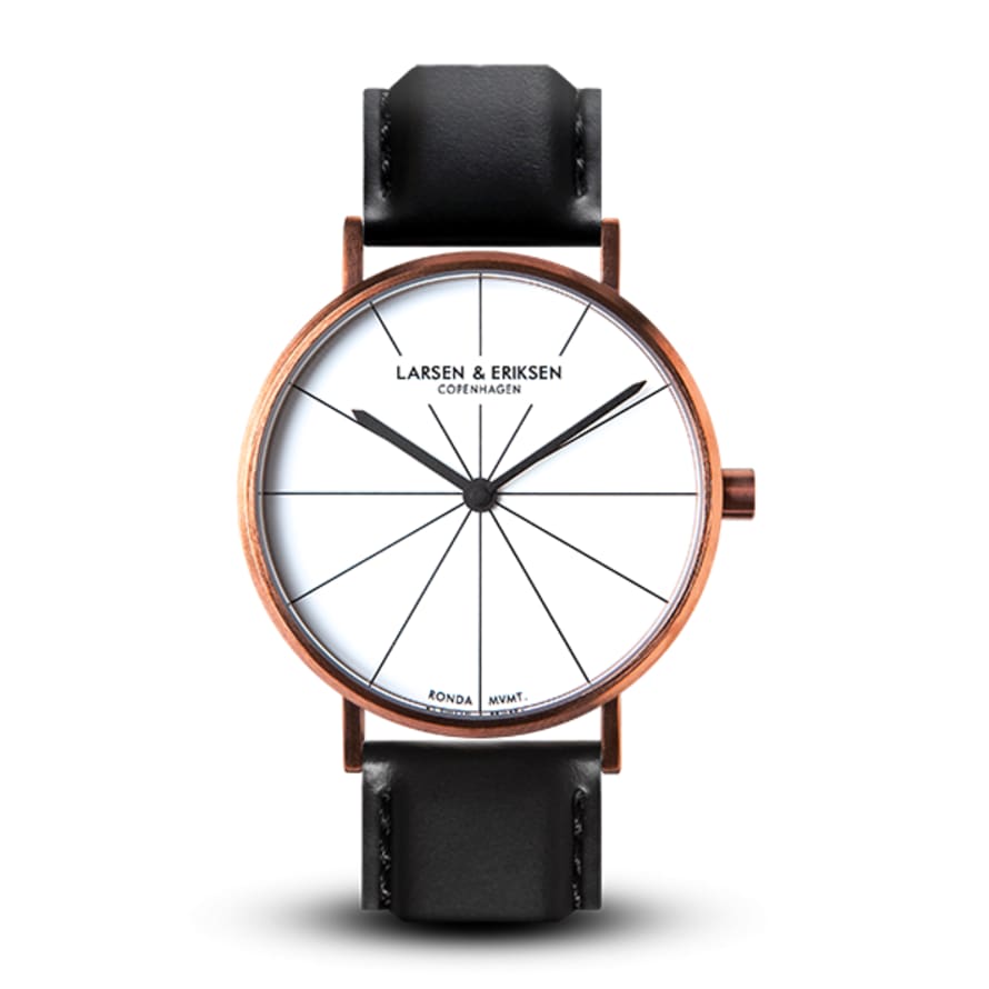 Larsen & Eriksen Copper White Black 37mm Absalon Watch