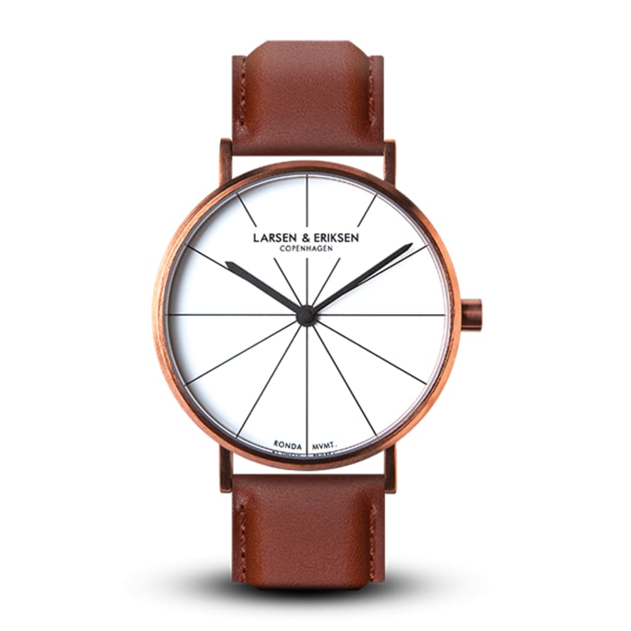 Larsen & Eriksen Copper White Brown 37mm Absalon Watch