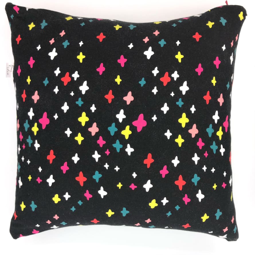 Annie and Lolo Multi Colour Cross Cushion With Inner