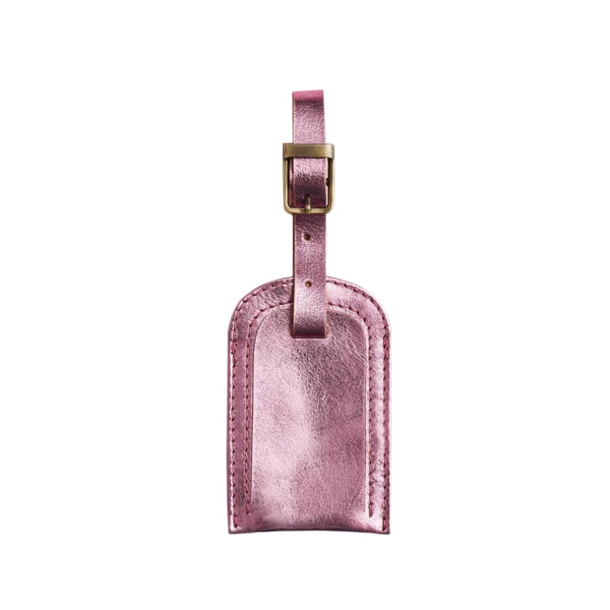 Vida Vida Metallic Leather Luggage Tag