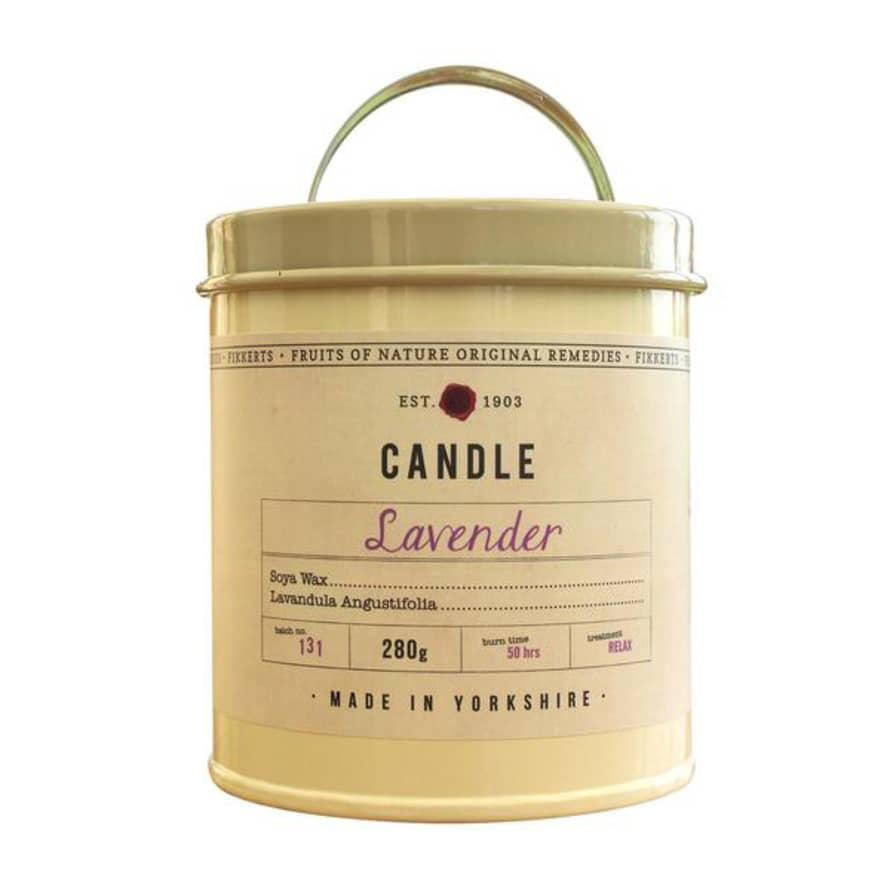 Fikkerts Large Lavender Candle Tin