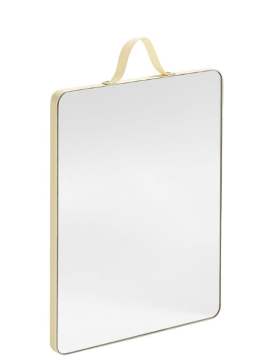 HAY Pale Yellow Strap Medium Square Ruban Mirror