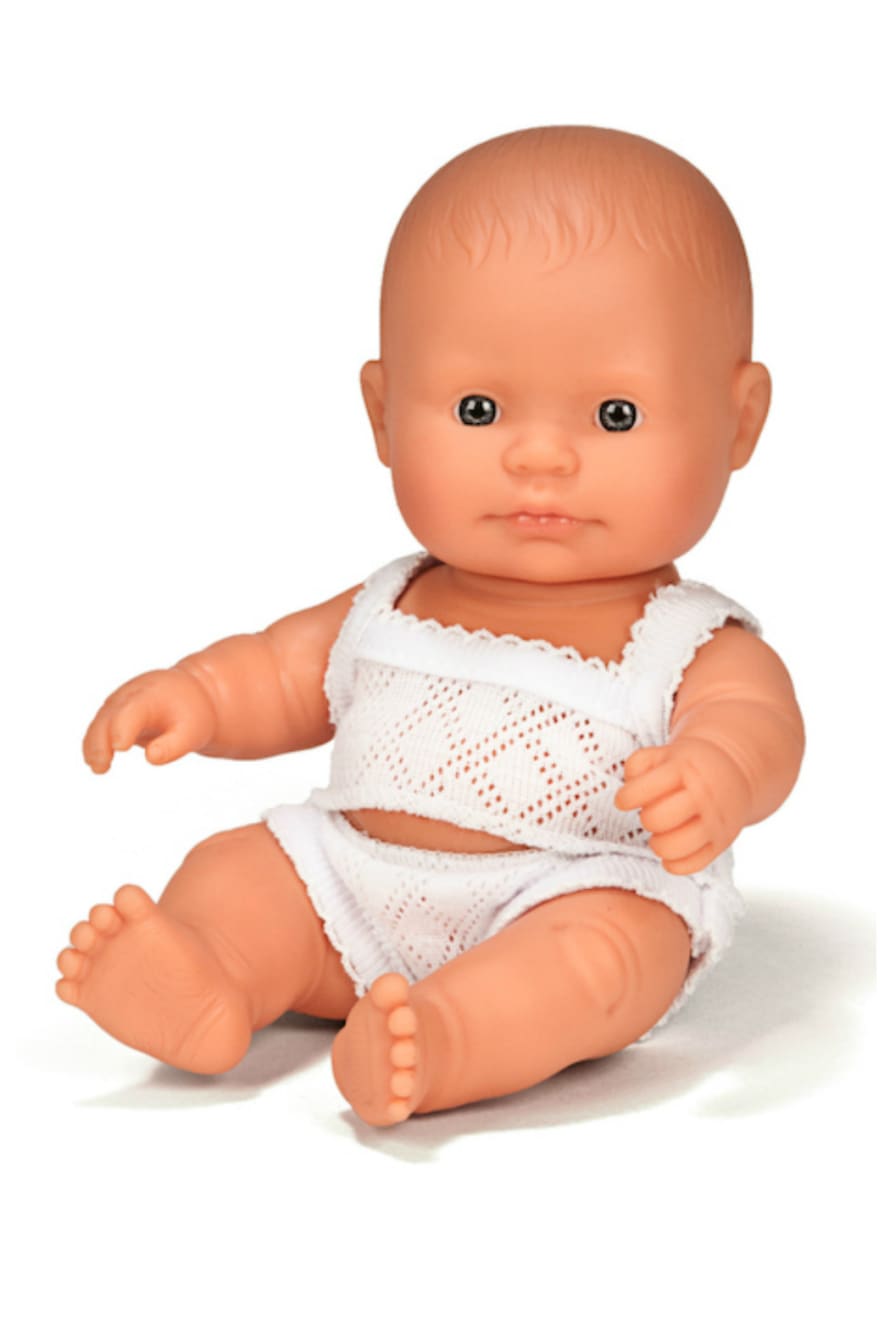 Miniland Caucasian Baby Girl Doll