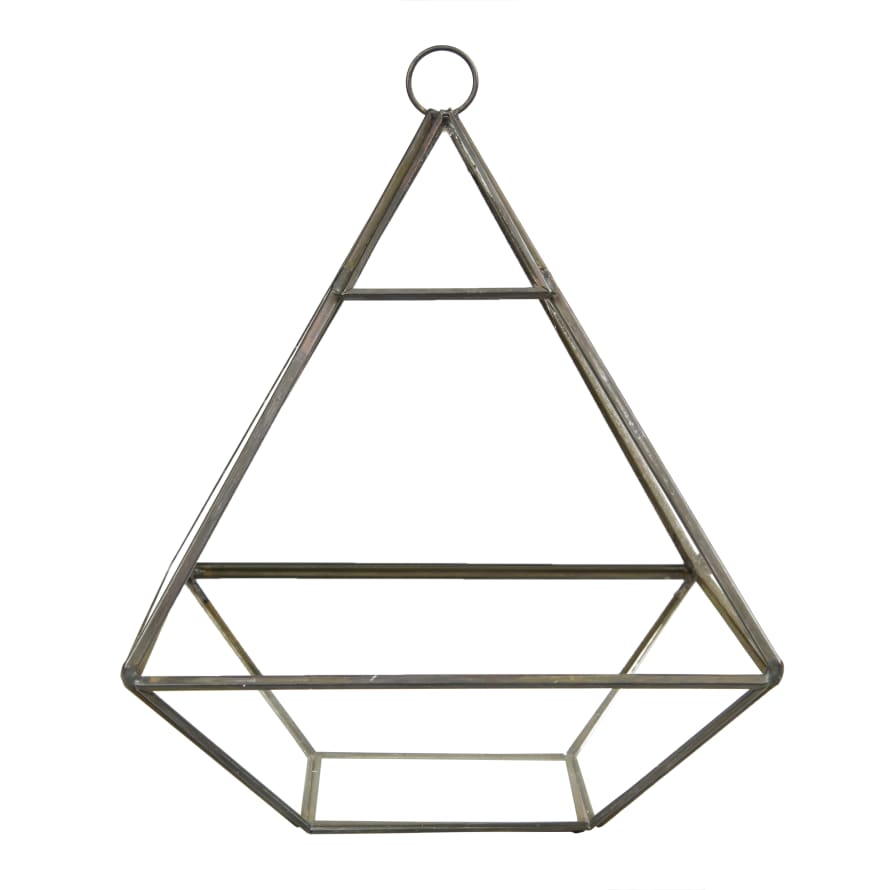 Sass & Belle  Black Pyramid Shape Terranium Planter