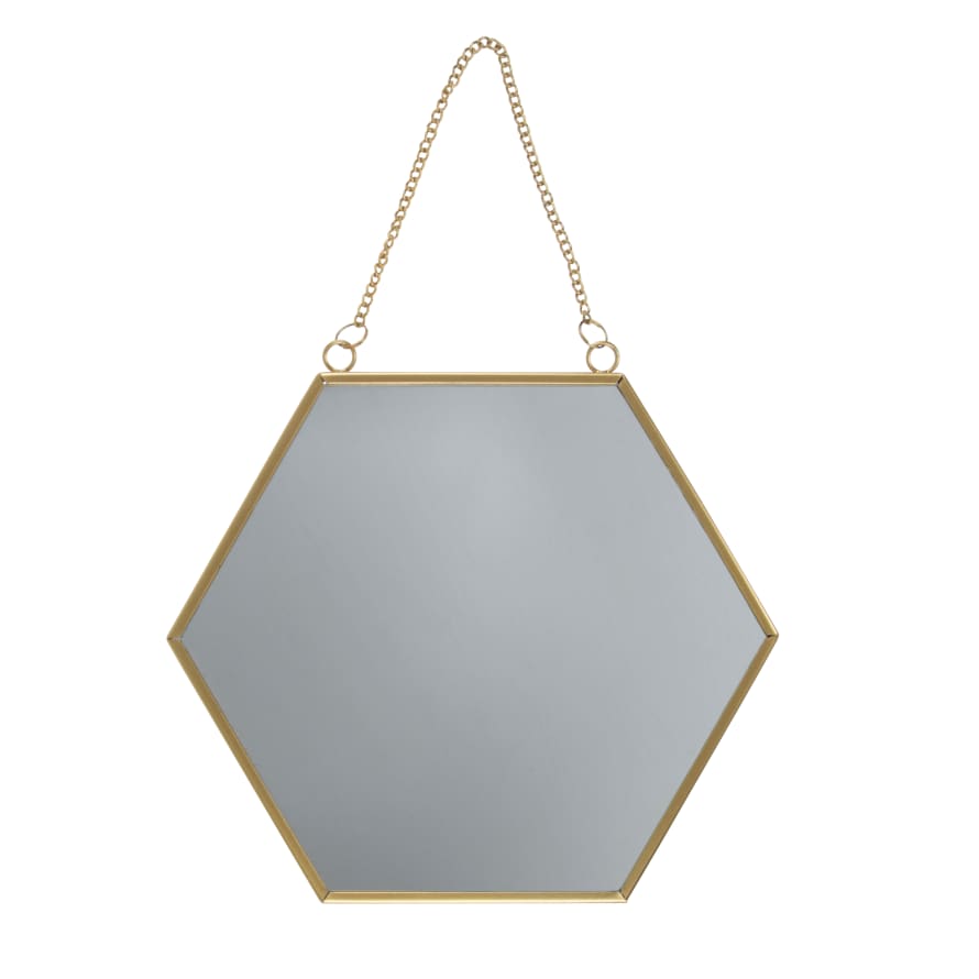 Sass & Belle  Hexegon Chain Hanging Mirror