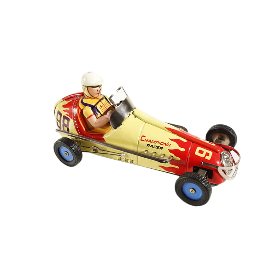 die blechfabrik Yellow And Red 98 Champion Racer Race Car Toy