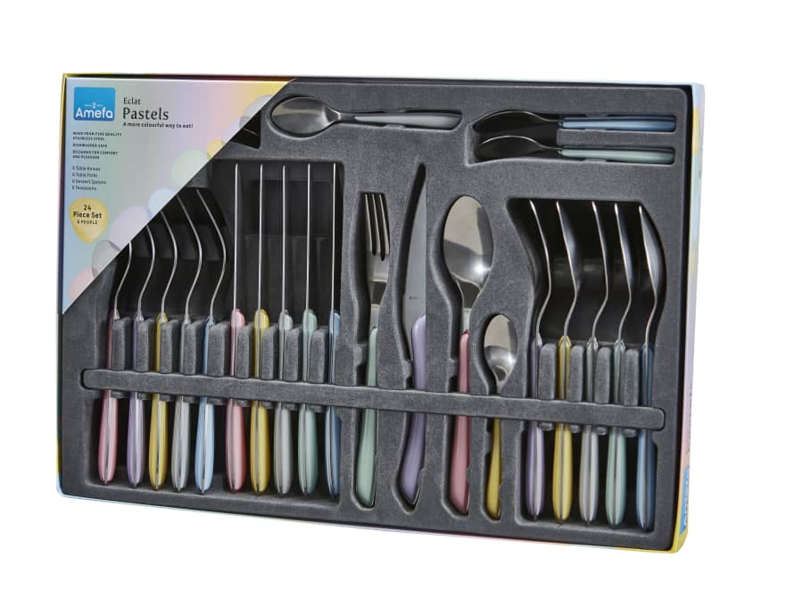 Amefa Eclat Pastel 24 Piece Cutlery Set 