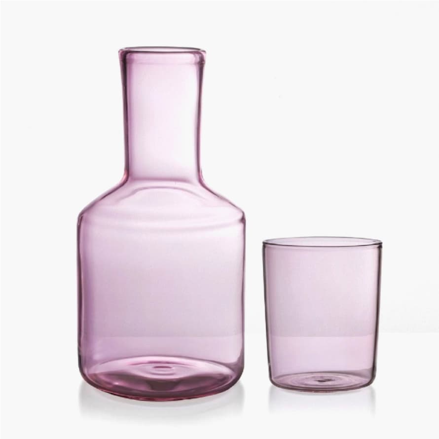 Maison Balzac Pink Glass Carafe Set