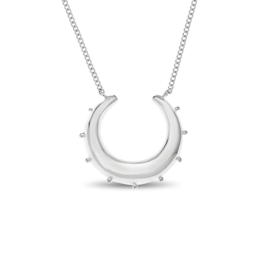 Amai Jewellery 925 Sterling Silver Ball Stud Necklace 