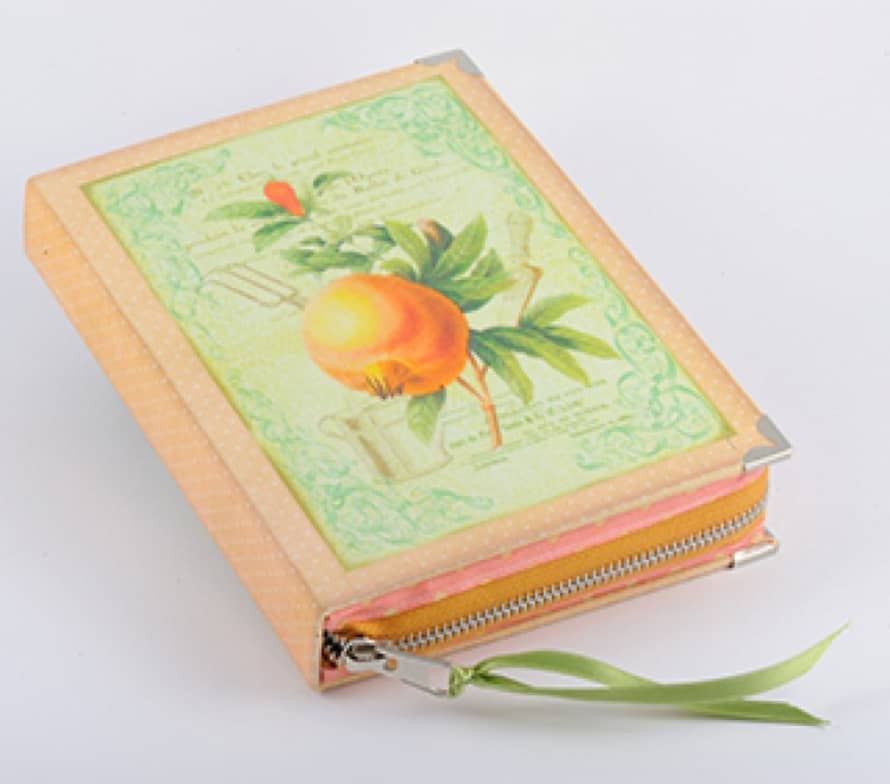 PS Besitos Orange Flower Fruit Book Clutch Bag