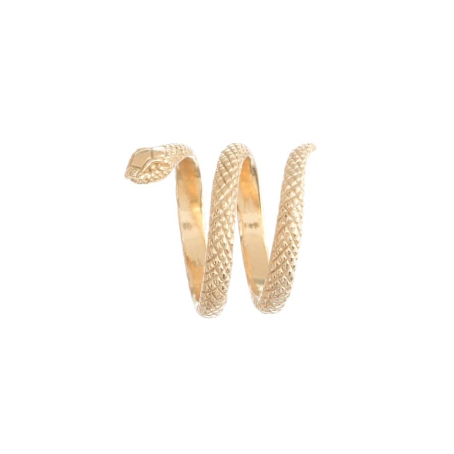 Louise Wade 18ct Gold Vermeil Twice Wrap Around Snake Ring