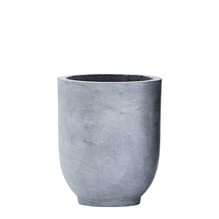 Mink Interiors Grey Concrete Planter - Small