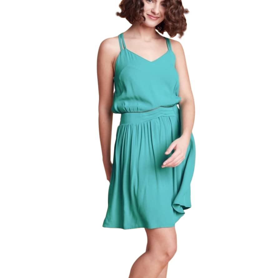 Louizon Green Viscose Keaton Dress