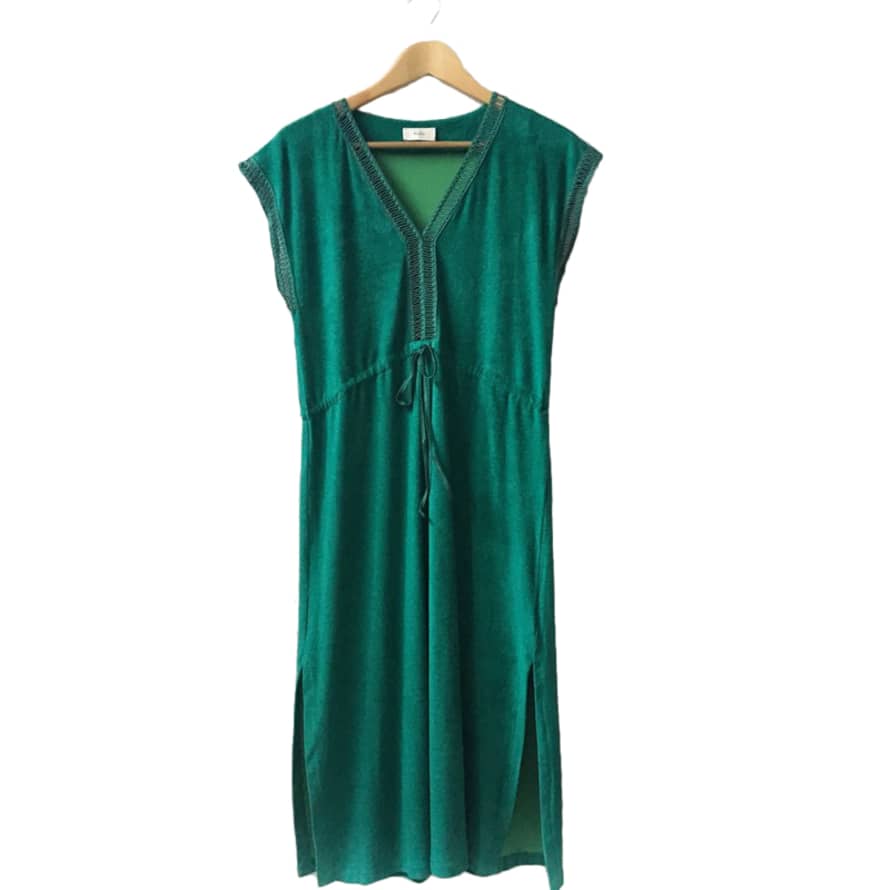 Pluto on the moon Green Cotton Quasi Dress