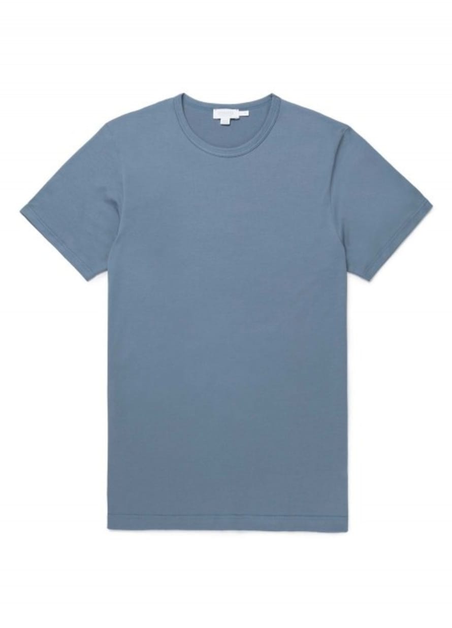 Sunspel Classic Crew T-Shirt - Blue Slate