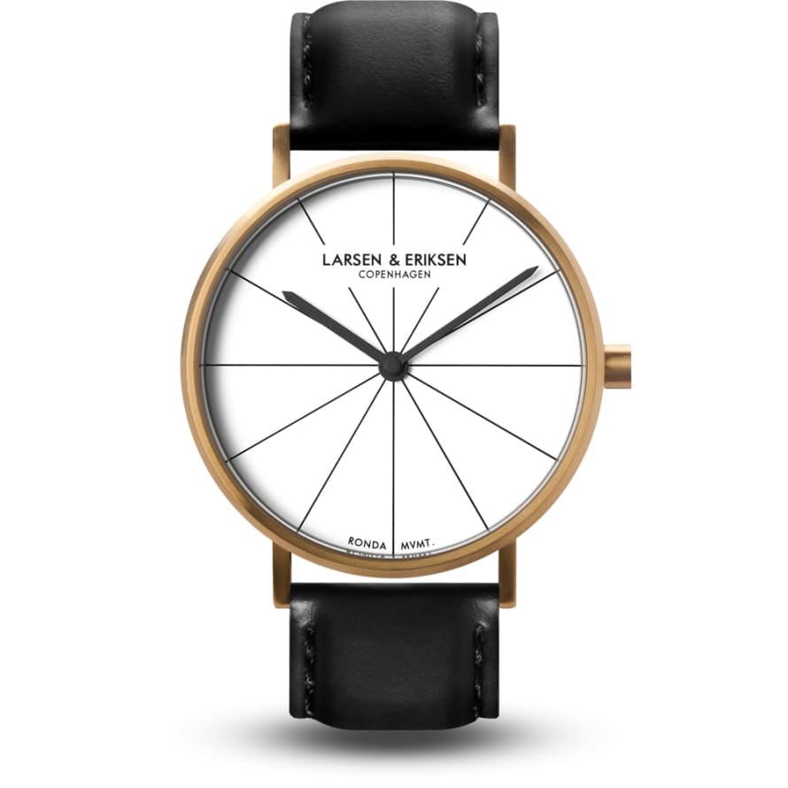 Larsen & Eriksen Gold White Black 41mm Absalon Watch