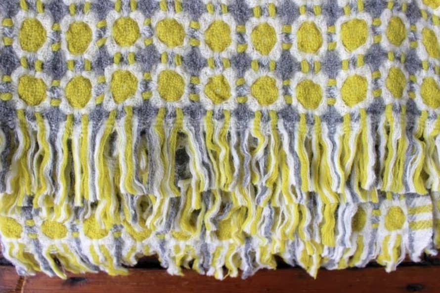 Warings Grey & Acid Lemon Corona Blanket 