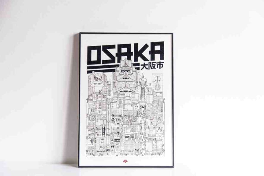 Docteur Paper A 4 Travel With Me Affiche Osaka Print