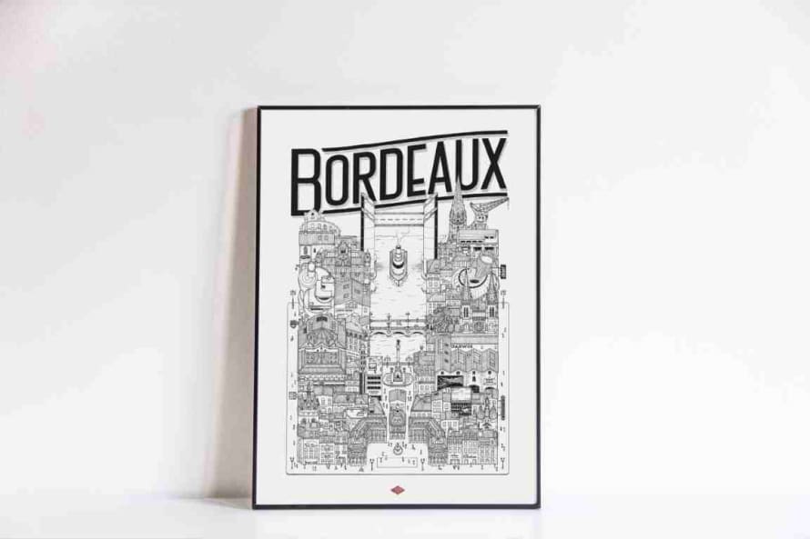 Docteur Paper A 4 Travel With Me Affiche Bordeaux Print