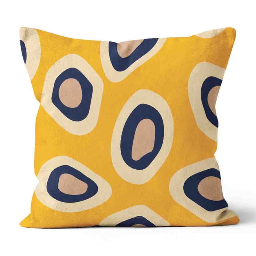 Atomic Soda Yellow Leopard Print Cushion