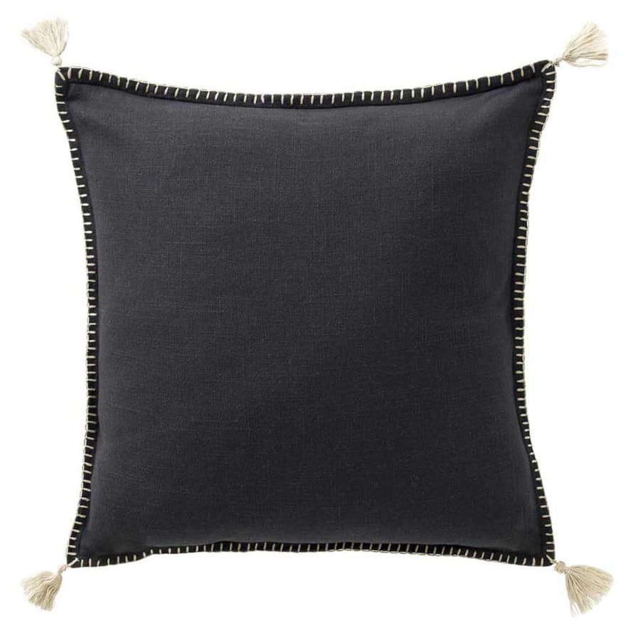 Lazare Home Black Sorgues Cotton Cushion
