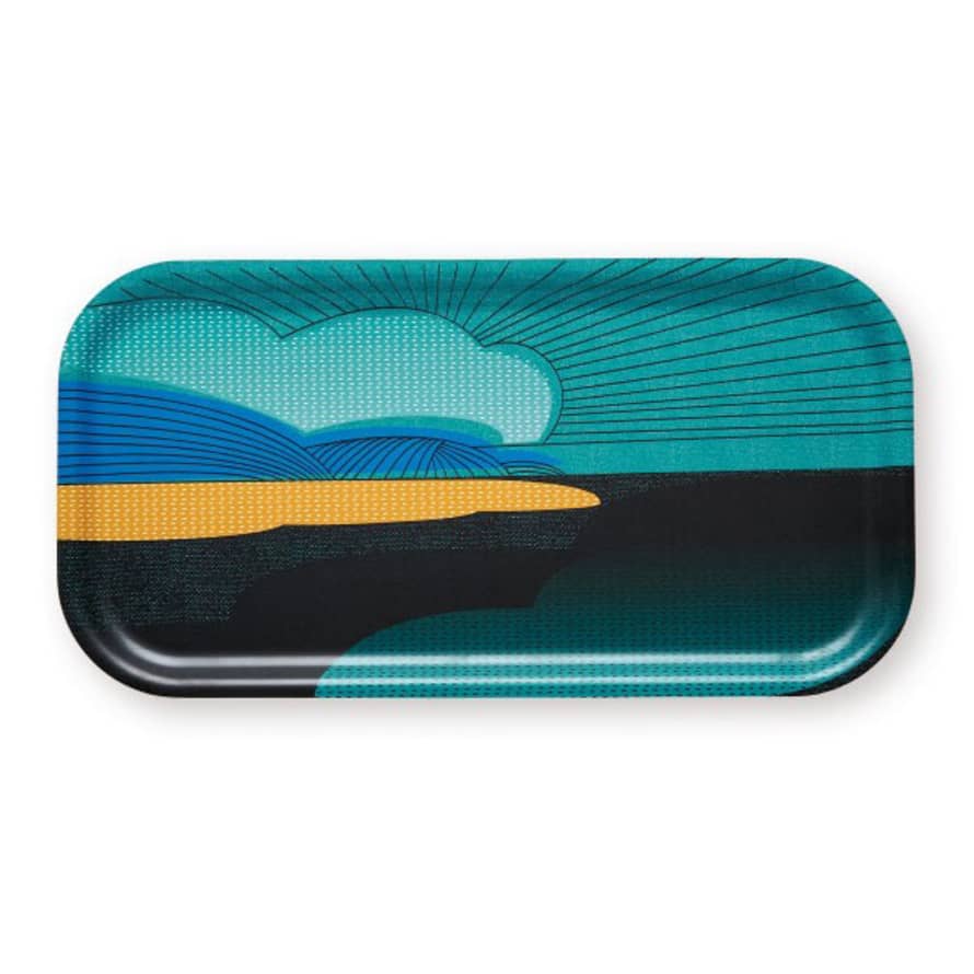 Atomic Soda Blue Hue Rectangular Tray