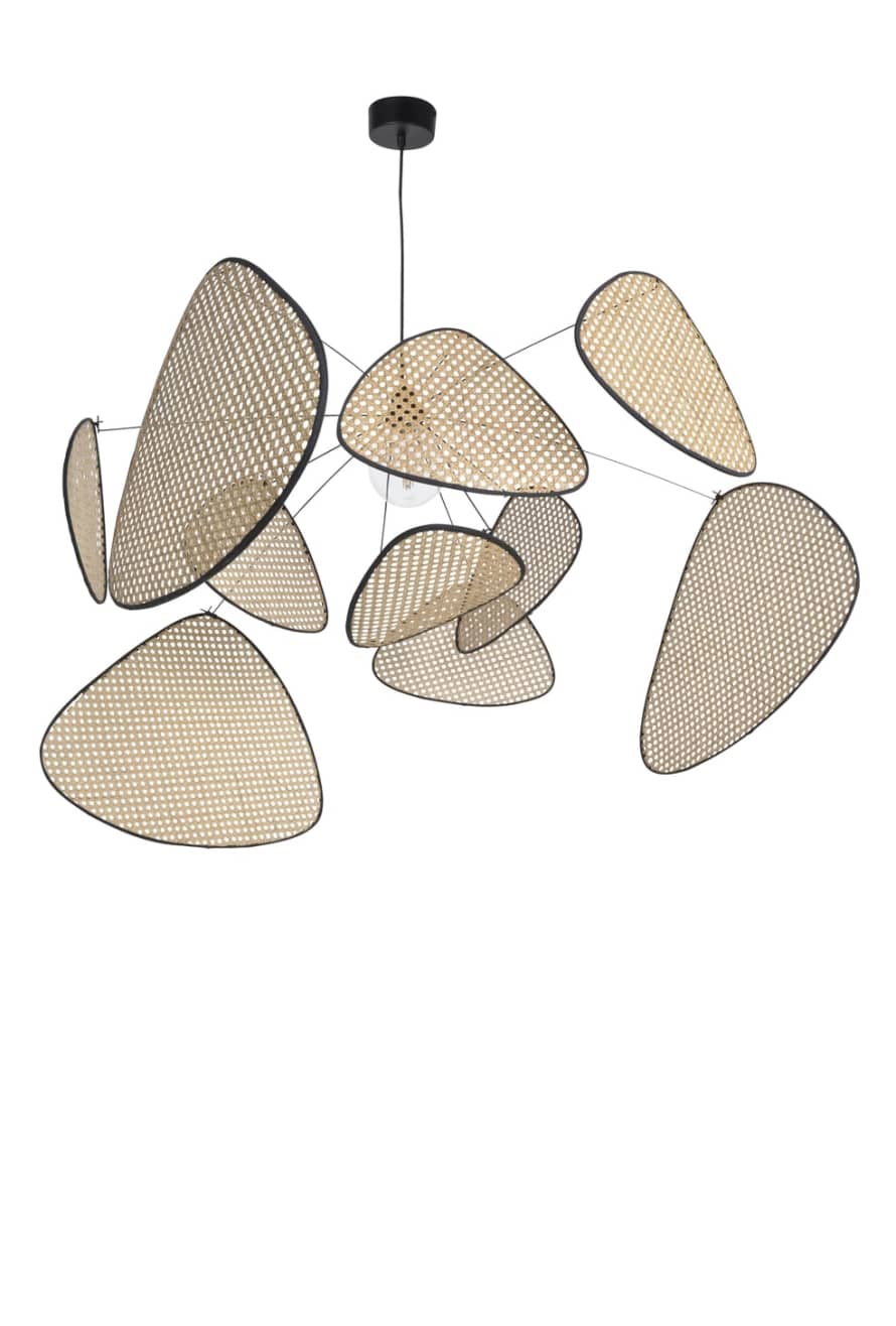 Market Set Large mobile rattan pendant Light, screen by Marketset