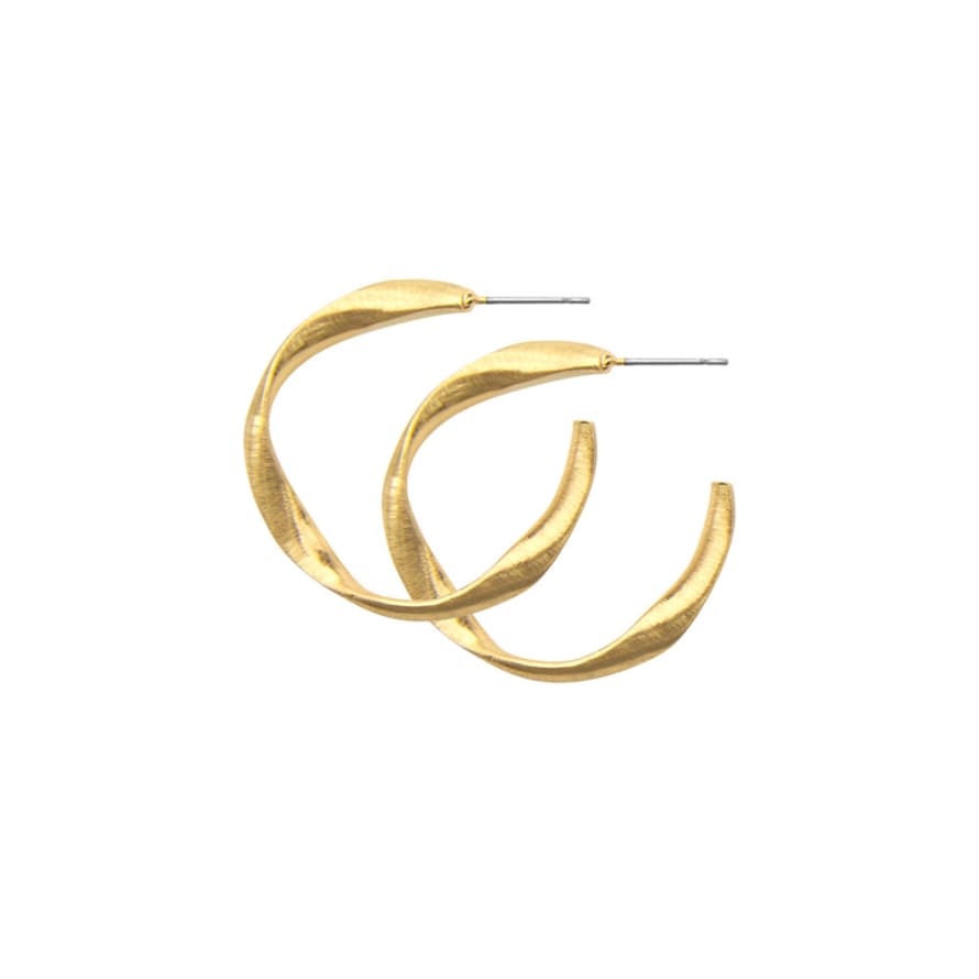 Dansk Smykkekunst Gold Plated Copper Tara Curly Earring