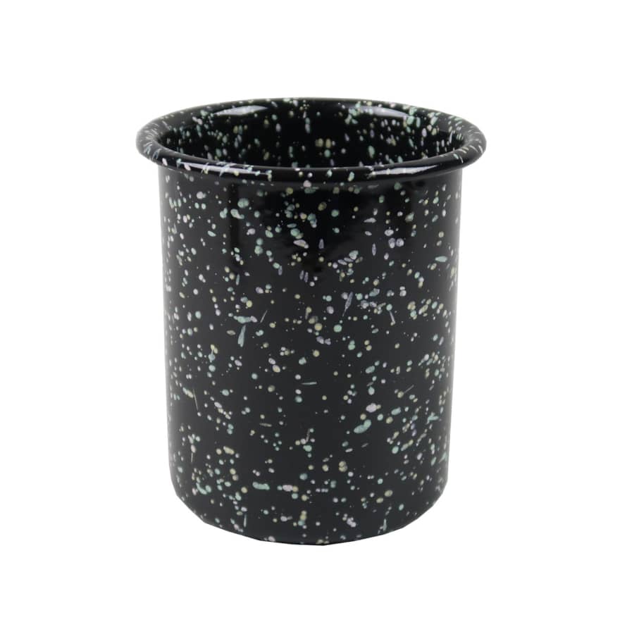 HAY Enamel Utensil Holder - Sprinkle Black