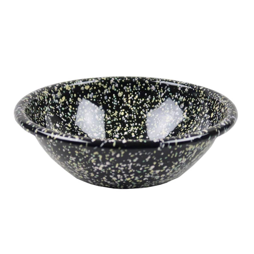 HAY Enamel Serving Bowl - Sprinkle Black