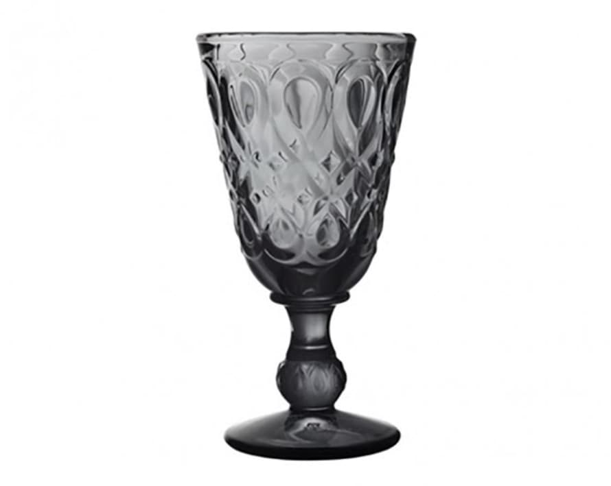 La Rochere Grey Patterned Wineglass