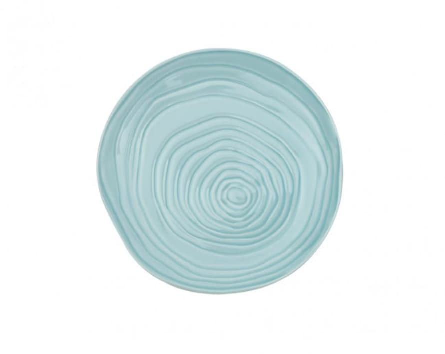 Medium Ice Blue Teak Plate