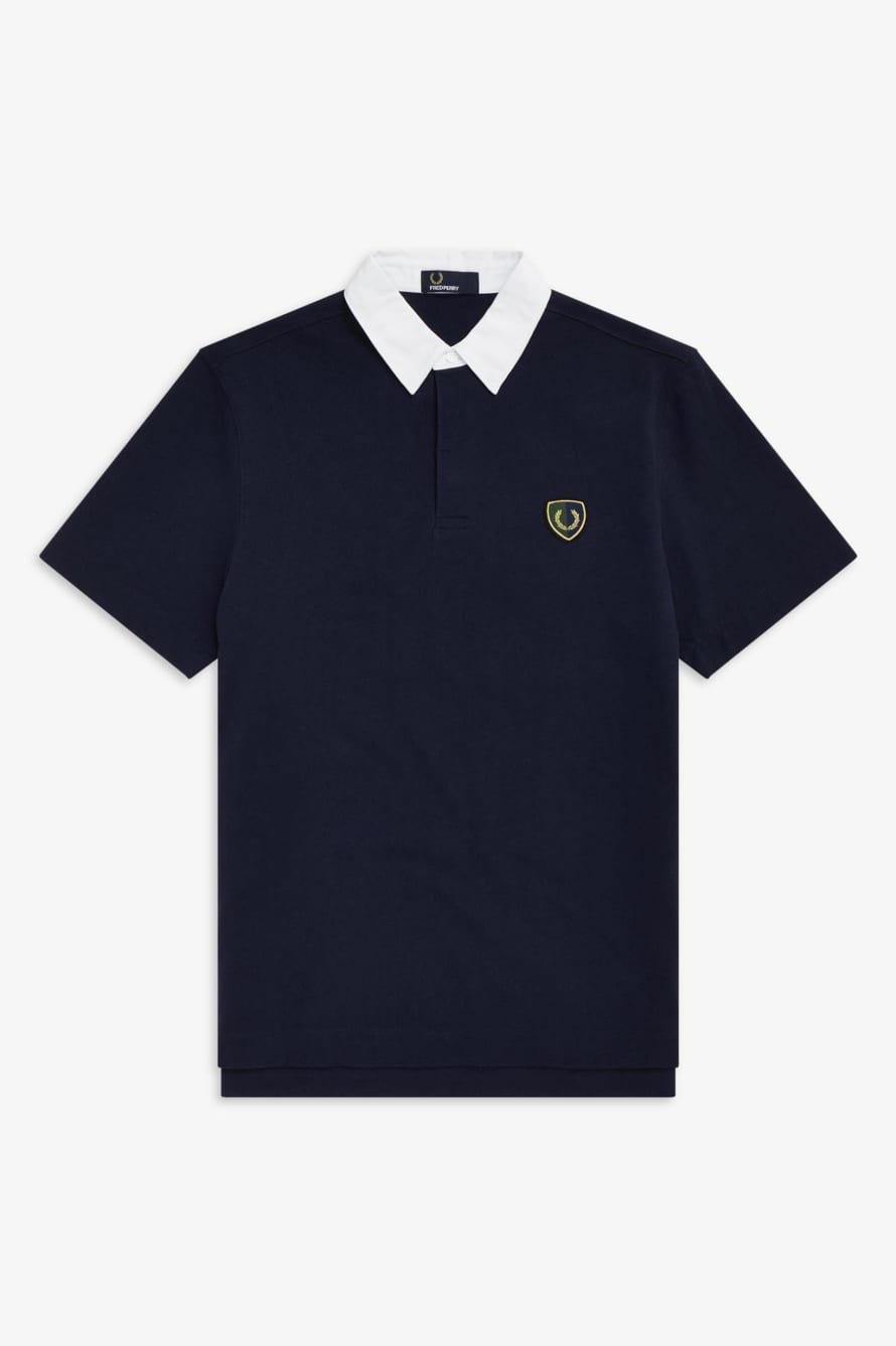 Fred Perry Shield Badge Polo - Carbon Blue