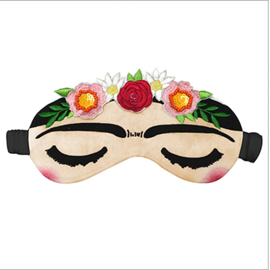 House of disaster Illustrated Embroidered Frida Kahlo Brow Eyemask