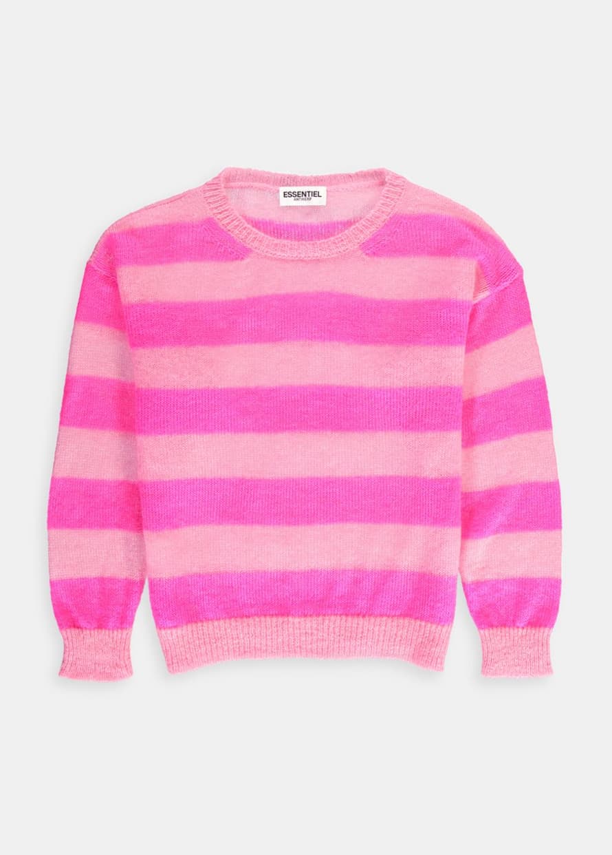 Essentiel Antwerp Santander Striped Sweater in Pink