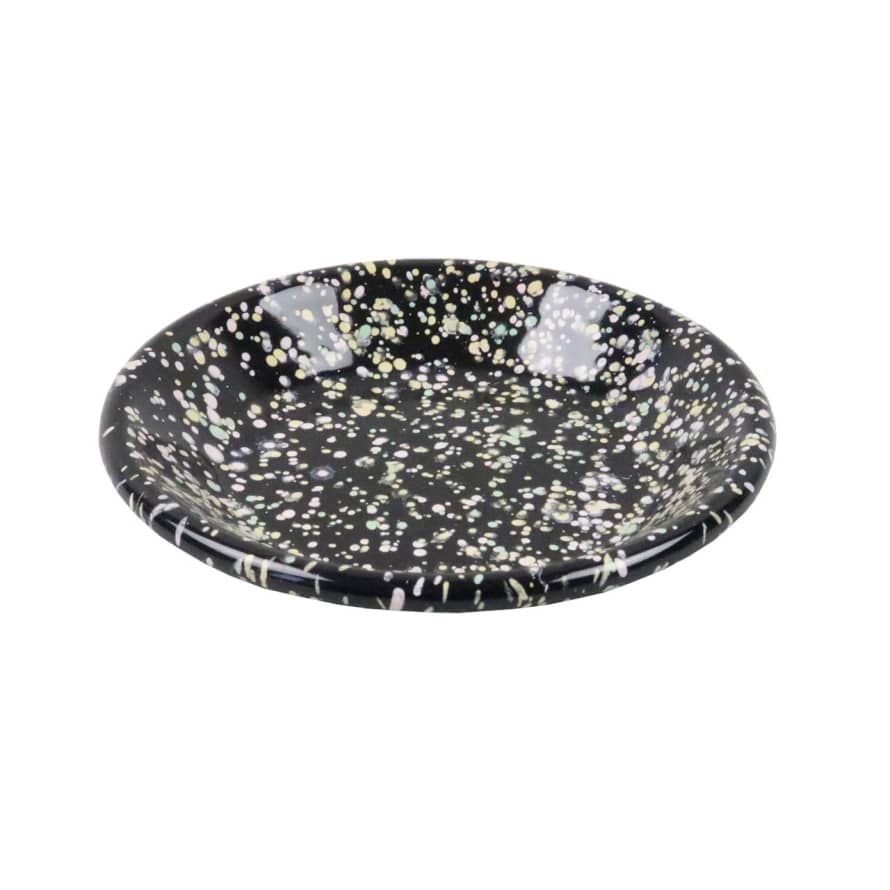 HAY Enamel Dish - Sprinkle Black