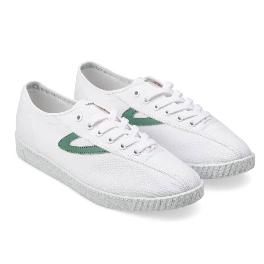 Tretorn Nylite Sneaker in White / Green