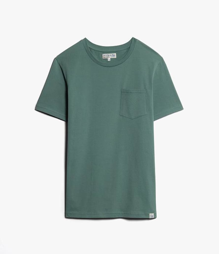 Merz b. Schwanen Merz B Schwanen Green Cotton Pocket T Shirt