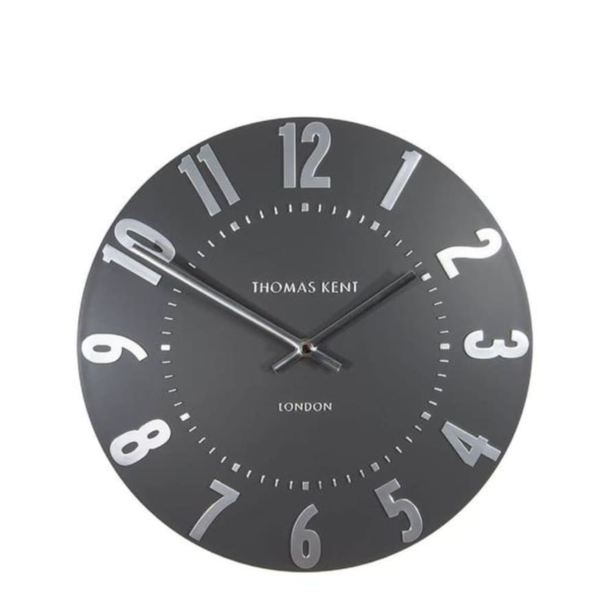 Art Marketing Thomas Kent 20 Mulberry Graphite Silver Wall Clock