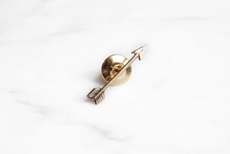 Datter Industries Brass Arrow Lapel Pin