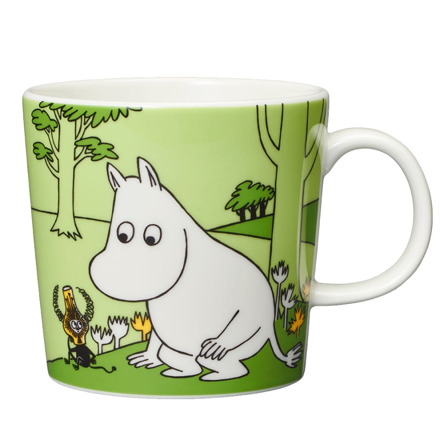 Arabia  Grass Green Porcelain Moomintroll Mug