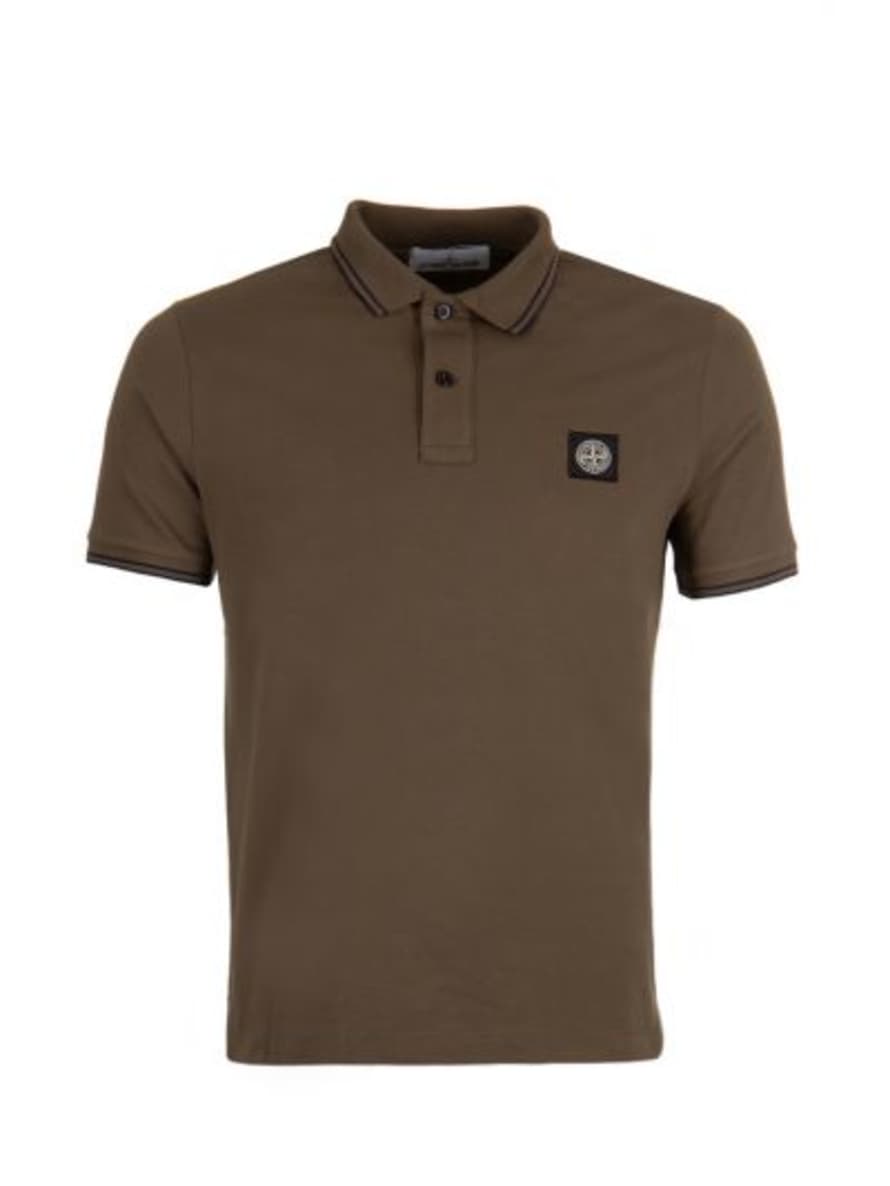 Stone Island Military Green Short Sleeve Polo Shirt