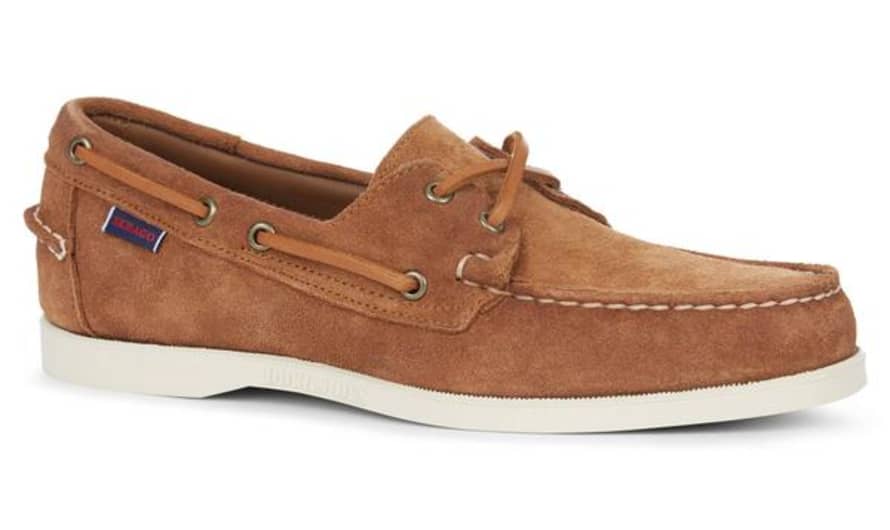 Sebago  Cognac Suede Portland Boat Shoes