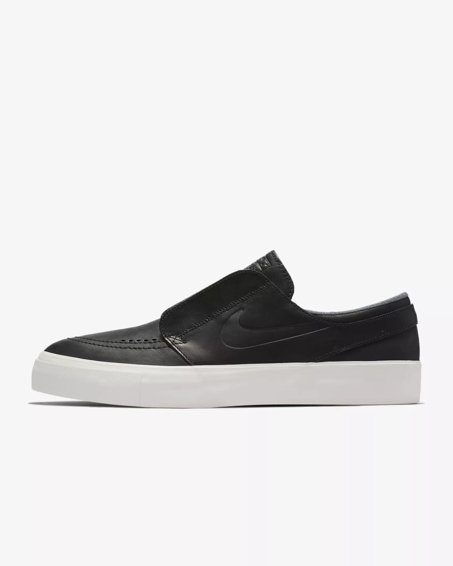 Nike Black Leather SB Zoom Janoski HT Premium Slip On Shoes